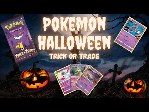 Spooky Pokemon Trick or Trade: Completing our Binder on Halloween!