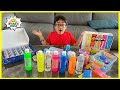 Ryan Mixing All My Store Bought Slime Challenge