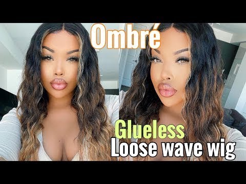 Honey Blonde Lace Front Wigs Ombre 13x6 Lace Front Human Hair Wigs Colored 22inch 180%