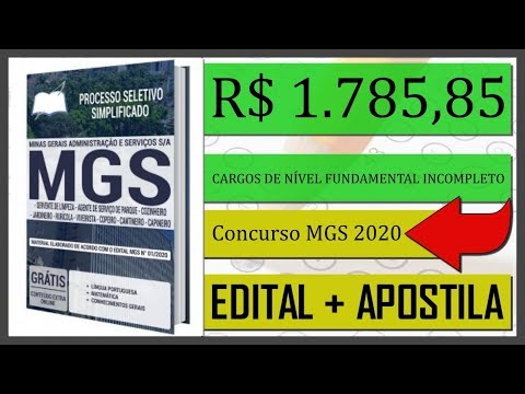 Edital Concurso MGS - CARGOS DE NÍVEL FUNDAMENTAL INCOMPLETO