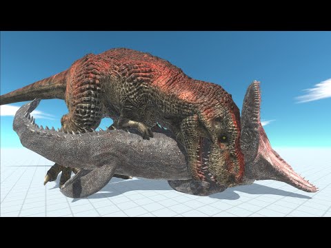 T-REX vs Mosasaurus🦖🐊- Animal Revolt Battle Simulator