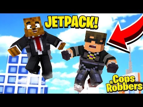 *JETPACK MODDED* COPS AND ROBBERS W/ SKYDOESMINECRAFT - MINECRAFT MODDED MINIGAME | JeromeASF Video