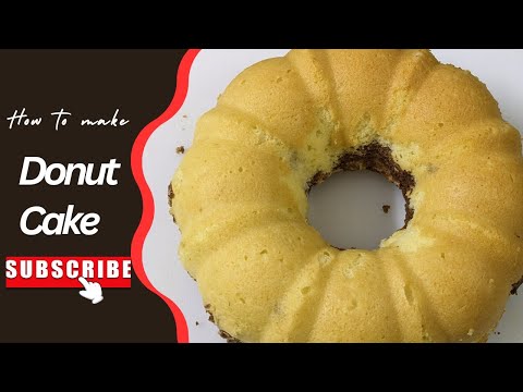 Donut Cake- the secret to make it super soft || Marble Cake #donutcake #cake #baking #youtube