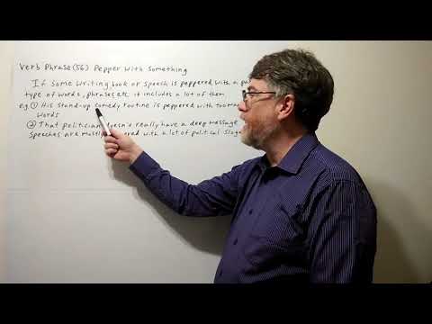 English Tutor Nick P Verb Phrase (56) Pepper With Something