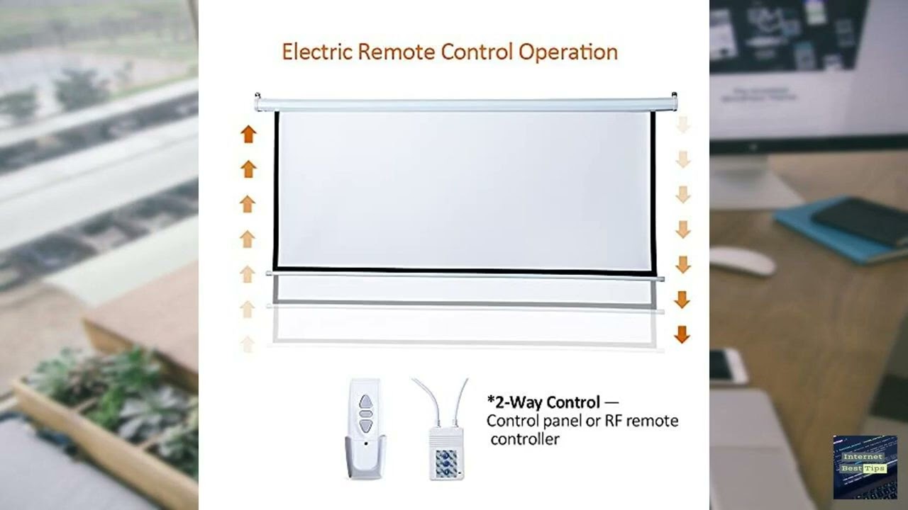 Review - Auto Motorized Projector Screen with Remote Control, 120 inch, 4:3 Aspect Ratio,