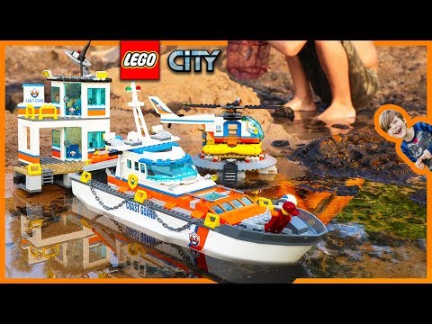 Lego City Coast Guard Headquarters Epic Sea Rescue Mission + Time Lapse Build!