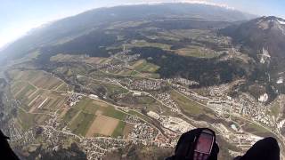 preview picture of video 'My first paragliding flight over Tržič valley'