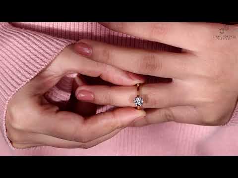 Antique 0.99 CT Jubilee Cut Lab Grown Diamond Engagement Ring, Solitaire Wedding Ring