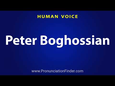 How To Pronounce Peter Boghossian