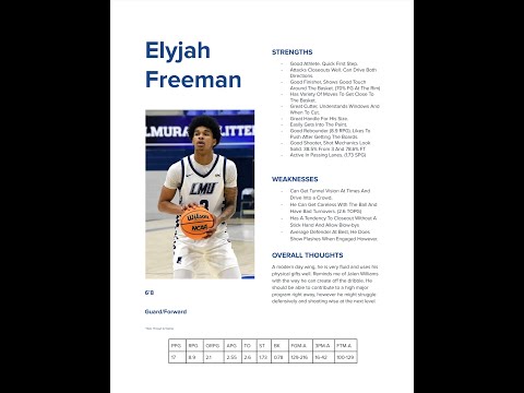 Elyjah Freeman (Lincoln Memorial) Short Highlights and Evaluation