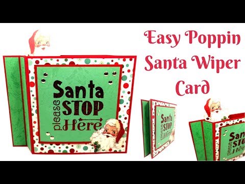 Easy Wiper Card | Poppin Santa Card