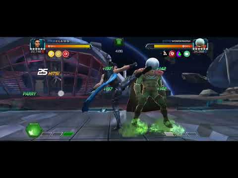 MCOC R4 Valkyrie vs. R3 Mysterio prowers built up/ power snack