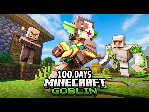 I Spent 100 Days as a GOBLIN in a Fantasy Minecraft World!