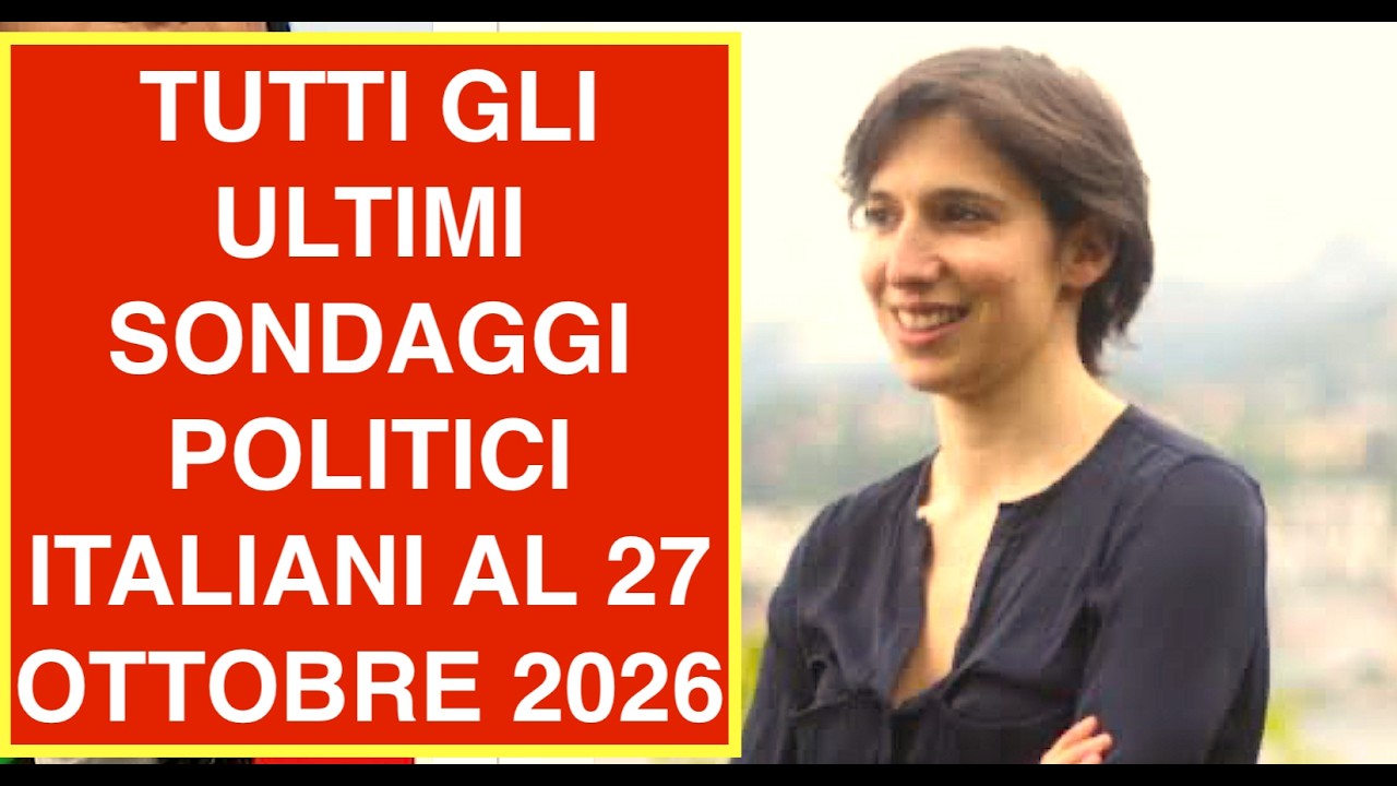 TUTTI GLI ULTIMI SONDAGGI POLITICI ITALIANI AL 27 OTTOBRE 2026