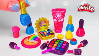 Play Doh Makeup Set How to Make Eyeshadow Lipstick 💄 Nail Polish 💅 with Play Doh Fun for Kids
