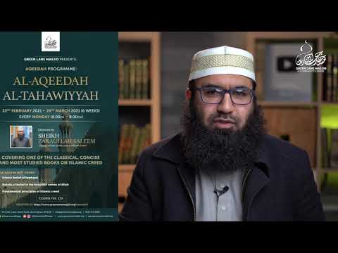 NEW COURSE | Aqeedah Al Tahawiyah - Sheikh Zakaullah Saleem