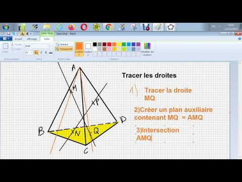 Géométrie spatiale - Point de percée d'une droite dans un plan