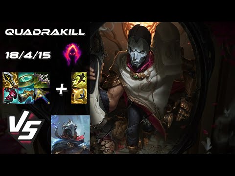 BOTTOM Jhin vs Viktor [QUADRAKILL] - NA Grandmaster Patch 25.24
