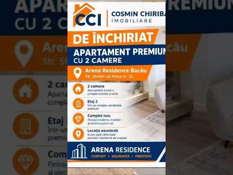 Apartament Premium cu 2 Camere – Arena Residence Bacău -Prima închirie — Video