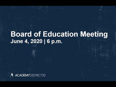 BOE Meeting June 4, 2020