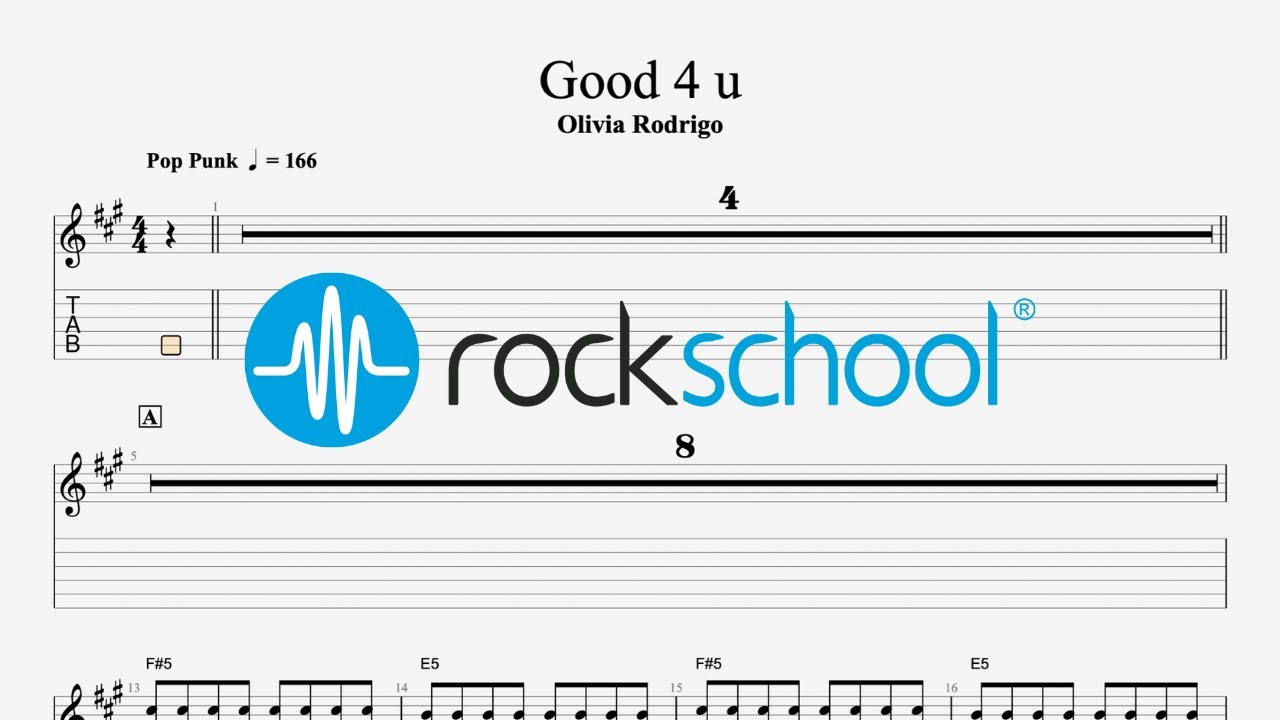 Good 4 U - Olivia Rodrigo, Rockschool 2024 Electric Guitar Grade 3
