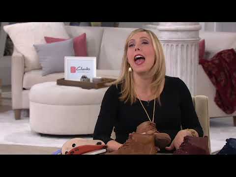 Clarks Leather & Suede Lace-up Ankle Boots - Tamitha Key on QVC