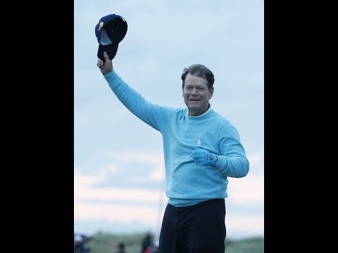 Tom Watson bids farewell as British Open play is suspended