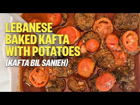 Lebanese Baked Kafta with Potatoes (Kafta bil Sanieh) / طريقة تحضير صينية كفتة وبطاطا بالفرن