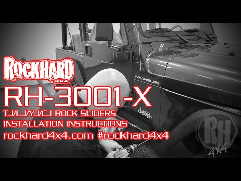 RH-3001-X - Jeep CJ/YJ/TJ/LJ Rock Sliders - Install Instructions Video by Rock Hard 4x4