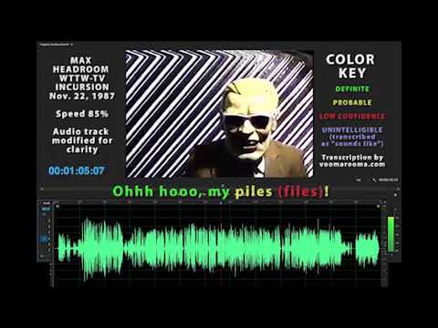 Max Headroom WTTW Pirate ACCURATE AUDIO ANALYSIS