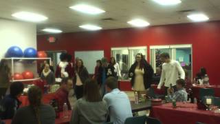 Scott County Family YMCA Staff Christmas Party CEO Cupid Shuffle