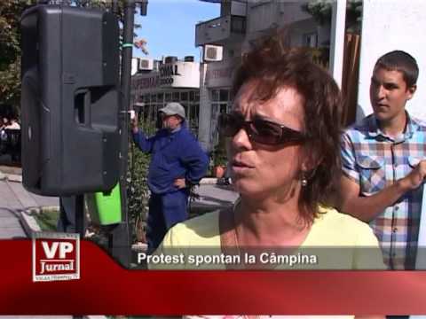 Protest spontan la Câmpina