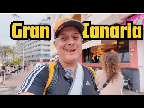 Las Canteras Beach Dusk Walk - Las Palmas, Gran Canaria (Walk to My Hotel)