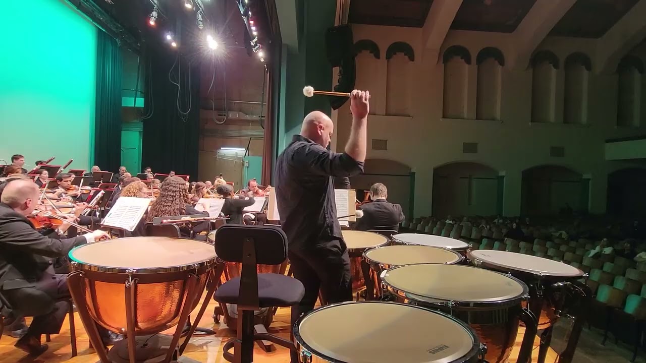 Big Spring Symphony Orchestra,  Philip Glass, Fantasy Concerto for Two Timpanists - Timpani One Cam