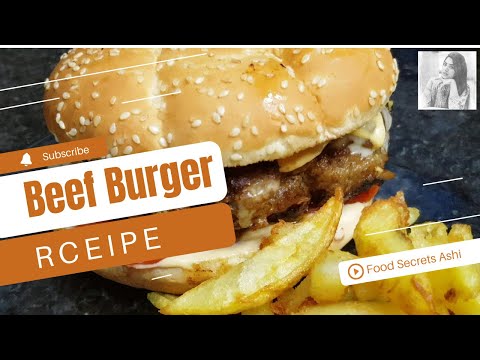 Beef Burger Recipe By Food Secrets With Ashi🔥🍔