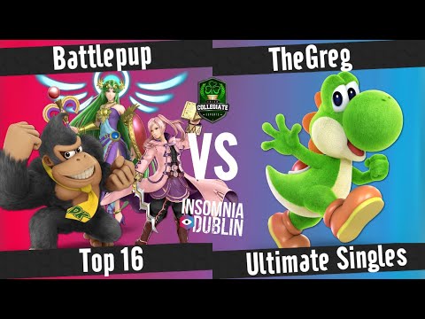 Insomnia Dublin Smash Ultimate -  BattlePup(Robin, Palutena, Donkey Kong) vs TheGreg(Yoshi)- Top 16