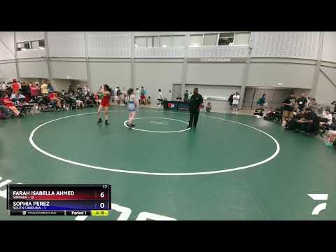 110 Lbs Round 3 (6 Team) - Farah Isabella Ahmed, Virginia Vs Sophia Perez, South Carolina 6a14