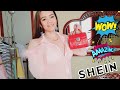 SHEIN TRY ON HAUL FUZZY CUFF SHEER MESH BLOUSE