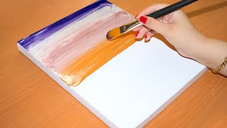 Snowy Lake Sunset Painting ❄️ Learn Acrylic Painting For Beginners Step By Step
