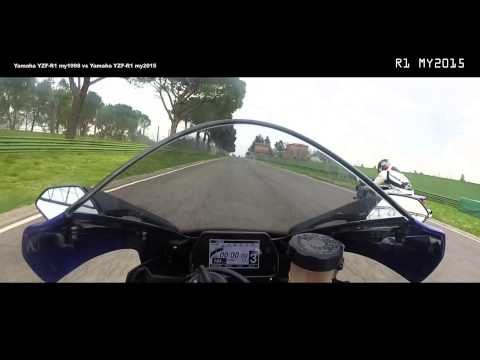 Yamaha R1 1998 vs R1 2015 Imola
