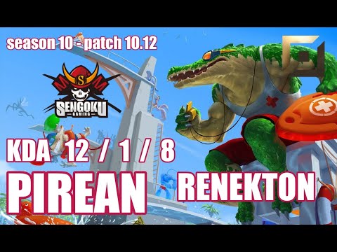 【韓国サーバー/M1】SG PIREAN レネクトン(Renekton) VS ウーコン(Wukong) TOP - Patch10.12 KR Ranked【LoL】