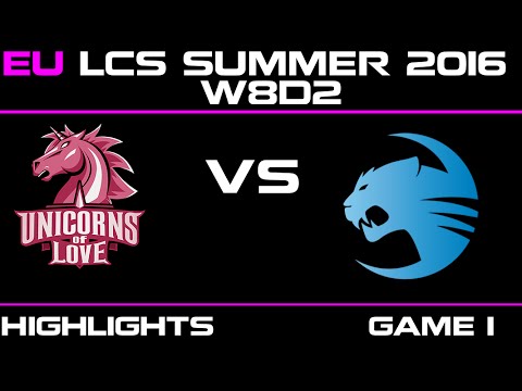 UOL vs ROC Game 1 highlights W8D2 EU LCS 2016 Unicorns of love vs Roccat   ROC vs UOL   LCS LOL