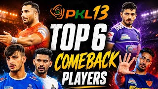 Download lagu PKL 13 : Top 6 Players To Comeback In Pro Kabaddi Season 13 | PKL Comeback Players mp3