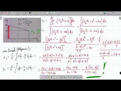 Flächenschwerpunkt mit Integral berechnen - Kurzfassung