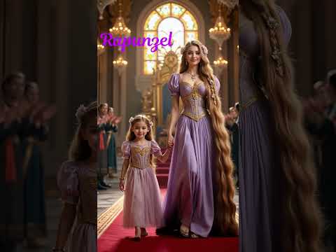 Disney Princesses with their Daughters #shorts