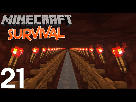 Minecraft 1.14 Survival Let's Play - A NETHER HIGHWAY! | Ep. 21