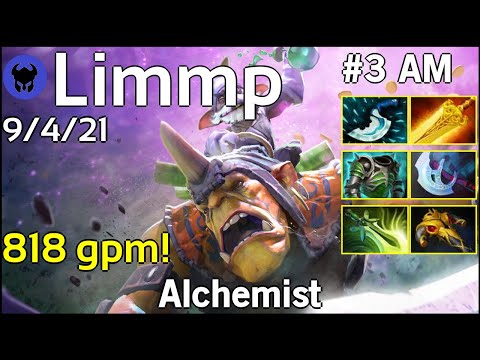 818 gpm! Limmp [coL] plays Alchemist!!! Dota 2 7.22
