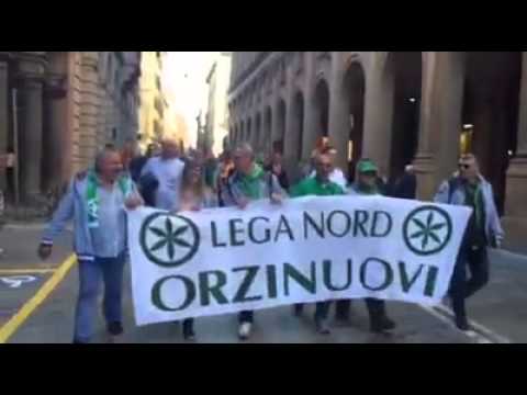Saluto della Lega Nord Orzinuovi dalla manifestazione di Bologna 2015 con Matteo Salvini