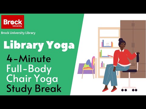 Library Yoga: 4-Minute Full-Body Chair Yoga Study Break!