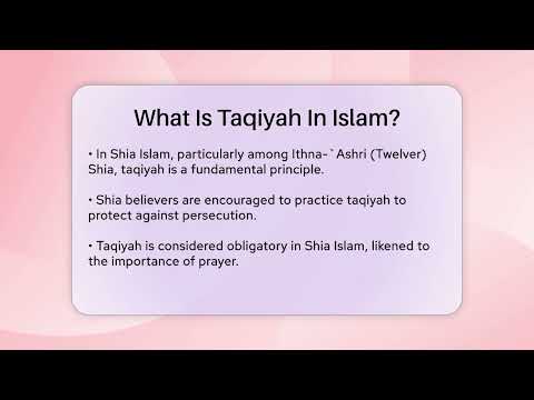 What Is Taqiyah In Islam? - Islamic Knowledge Network